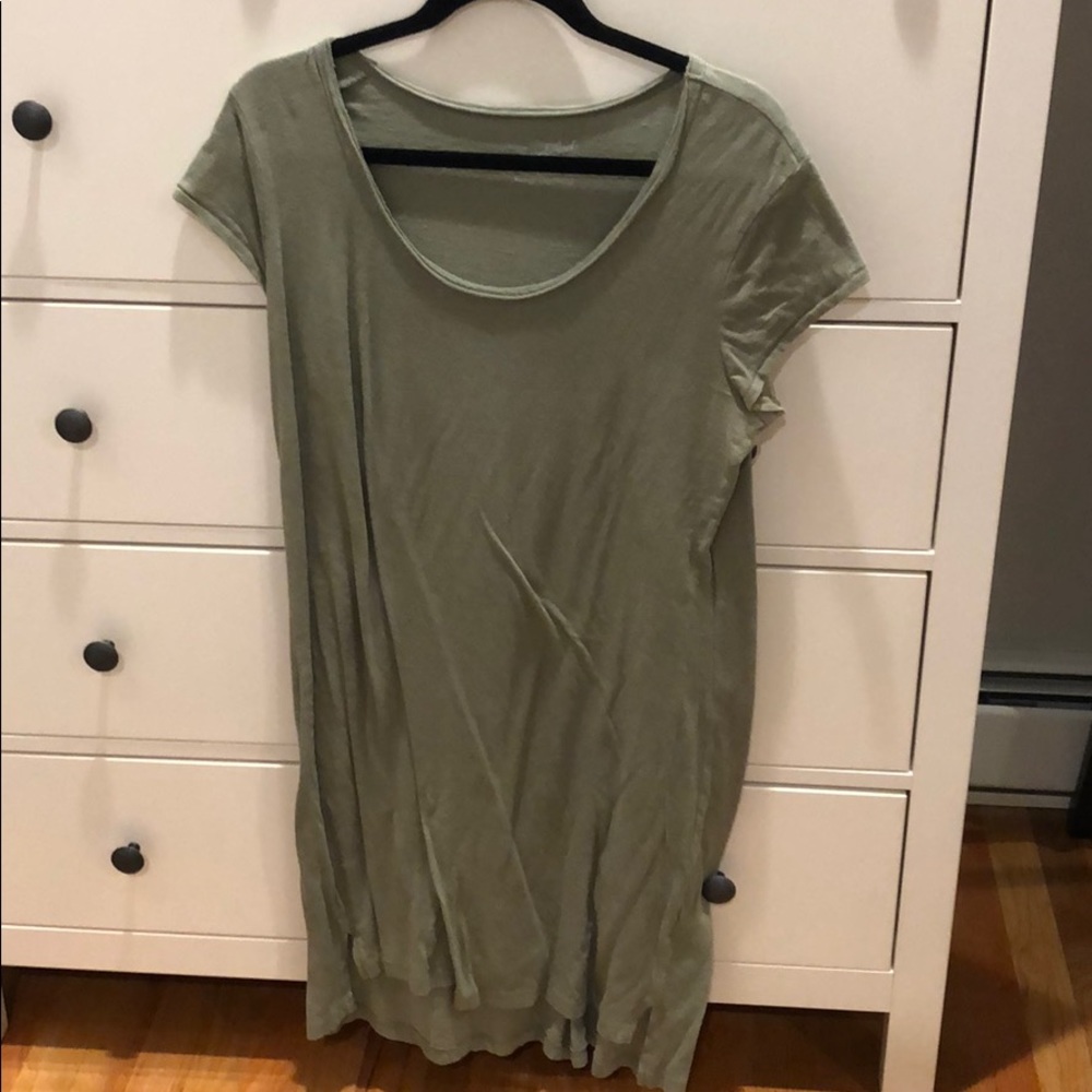 Green T-shirt dress